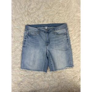 Seven7 Women's 9" Inseam Sunset Bermuda Shorts Jorts Fray Hem Size 14